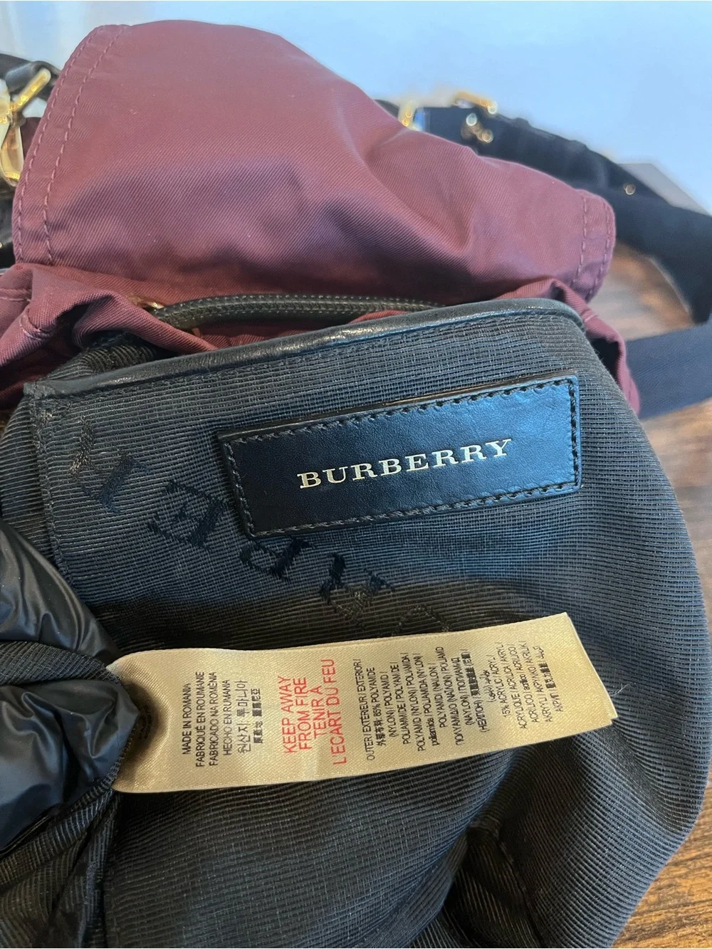 Burberry rucksack backpack